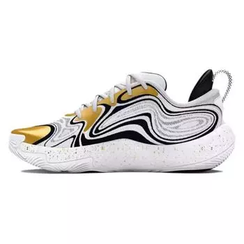 Кроссовки унисекс Under Armour Spawn 6 White Metallic Gold Черные 3027263-100 42