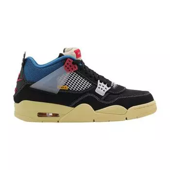 Кроссовки унисекс Union LA x Air Jordan 4 Retro Off Noir Black Brigade-Blue Dark-Smoke-Grey DC9533-001