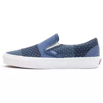 Кроссовки унисекс Vans Classic без шнуровки с принтом в стиле пэчворк Синий True-Navy True-White VN0A33TB9HY 37
