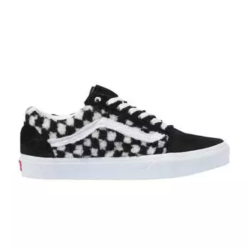 Кроссовки унисекс Vans Old Skool Sherpa Checkerboard черные VN0A5KRF95A 35