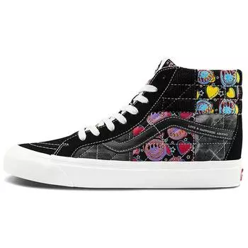 Кроссовки унисекс Vans Sk8-Hi 38 DX Positivity Patchwork черные VN0A54FBA5J 36