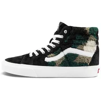 Кроссовки унисекс Vans Sk8-Hi Camo Sherpa черные VN0A5JMJA58 37