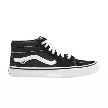 Кроссовки унисекс Vans Skate Grosso Mid черные, белая кожа эмо VN0A5FCG625 36.5