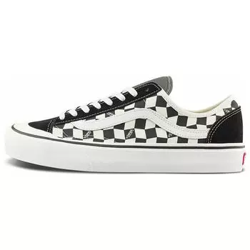Кроссовки унисекс Vans Style 136 Decon VR3 SF Checkerboard черные Marshmallow VN0A4BX91KP 37