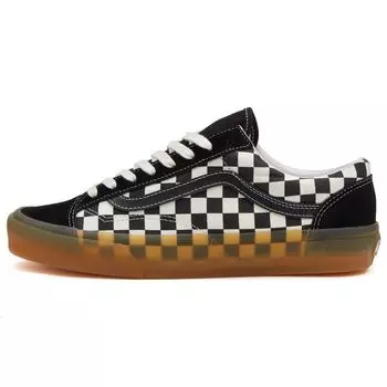 Кроссовки унисекс Vans Style 36 Checkerboard с черной резинкой Marshmallow VN0A3DZ31KP 37