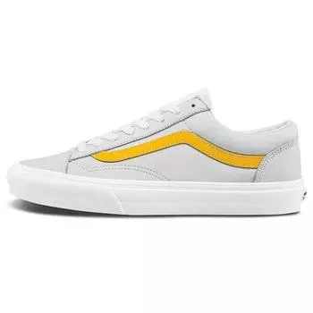 Кроссовки унисекс Vans Style 36 Leather Pop — Spectra Yellow, белые VN0A54F6A6A 35