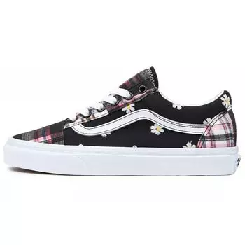 Кроссовки унисекс в клетку с цветочным принтом Vans Old Skool, черные VN0A5KRSUUW 37
