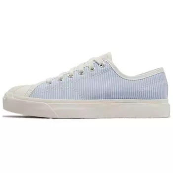 Кроссовки унисекс в разноцветную ретро-полоску Converse Jack Purcell Low White Egret A00456C 37.5