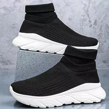Кроссовки Unnisex на платформе, мужские дышащие повседневные спортивные кроссовки для ходьбы для мужчин 36 прохладный черный