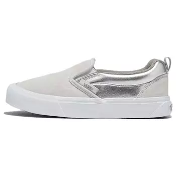 Кроссовки Vans Knu Slip-On Metallic Silver Kids True-White VN0009QDX1K 40
