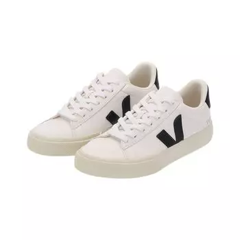 Кроссовки Veja CAMPO Leather Campo Chrome Free Veja Shoes Low Cut Leather Sneakers Simple Elegant Classics EXTRA WHITE BLACK White x Black CP0501537