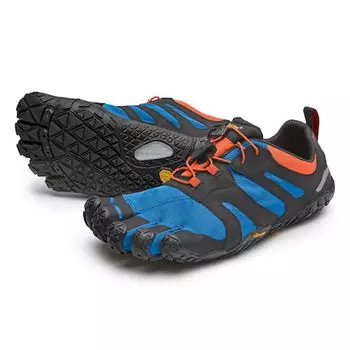 Кроссовки Vibram Five Fingers Five Toe для бега по пересеченной местности, треккинга, тренировок 19M7603 EU40 [Vibram] мужские V-Trail 2.0 синие/оранжевые (25см) [Элемент]