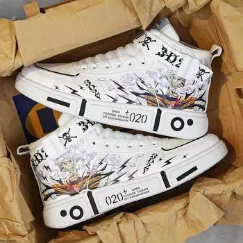 Кроссовки в стиле аниме, обувь для косплея, мужская обувь в стиле аниме, мужская повседневная обувь, кроссовки для мужчин 38