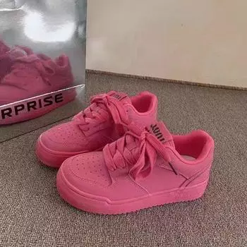 Кроссовки в стиле кампуса ins tide casual board shoes 2024 новые зимние туфли с круглым носком белые женские туфли на толстой подошве с эффектом увеличения высоты женские туфли 35 жёлтый