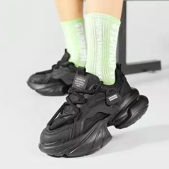 Кроссовки в стиле панк, мужские модные спортивные кроссовки для мужчин, обувь для ходьбы на платформе, кроссовки в уличном стиле, спортивные кроссовки для мужчин 39 чёрный