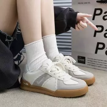 Кроссовки Warrior Pull Back Board женские дышащие с мягкой подошвой Dopamine Small Fragrant Wind Moral Training Shoes 35 белый