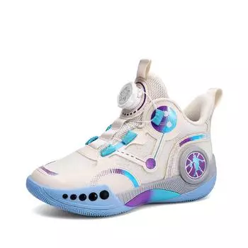 Кроссовки вращающиеся данки весна и осень детские сетчатые кроссовки для мальчиков настоящие боевые нескользящие и износостойкие кроссовки для бега Ученики начальной школы 31 чёрный