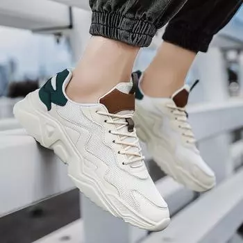 Кроссовки Женская обувь Женская легкая дышащая универсальная повседневная обувь с сеткой Черные кроссовки для мужчин и женщин 35 бежевый