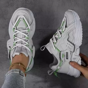 Кроссовки Женская обувь Женская спортивная обувь Спортивная повседневная обувь с дышащей сеткой 35 серый