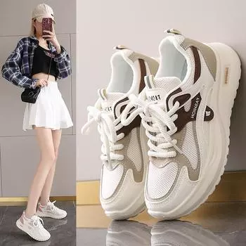 Кроссовки женские 2024 года, новые весенние и осенние кроссовки для учеников младших классов, легкая мягкая подошва, сверхлегкая амортизация, не устают ноги, 35