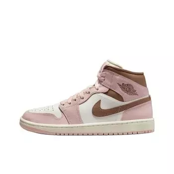 Кроссовки женские Air Jordan 1 Mid Neapolitan розовые-Oxford Sail BQ6472-620 44.5