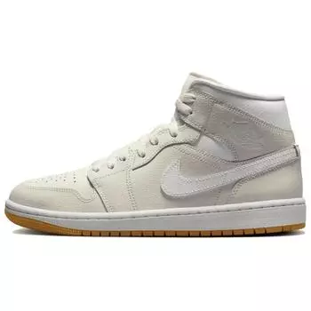Кроссовки женские Air Jordan 1 Mid Phantom Gum Cream Gum-Light-Brown White BQ6472-021 40.5