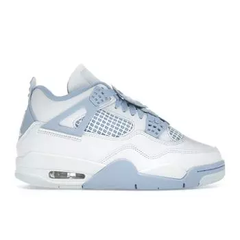 Кроссовки женские Air Jordan 4 Retro Forget Me Not белые алюминиевые с синим оттенком HV0823-100 35.5