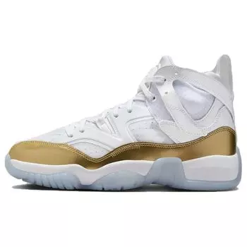 Кроссовки женские Air Jordan Jumpman Two Trey White Metallic Gold Ice-Blue Black DR9631-107 38