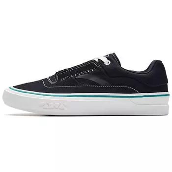 Кроссовки женские Anta Aoli MD Skateboard Durable Low-Top, черные, белые, 122238013-7 37.5