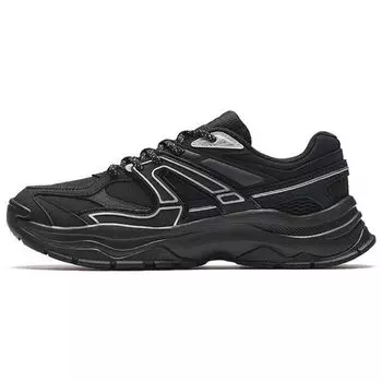 Кроссовки женские Anta Round Toe Lace-Up Shock Absorbing, износостойкие, с низким верхом, для папы, черные, серые, серебристые 922348806-2 38