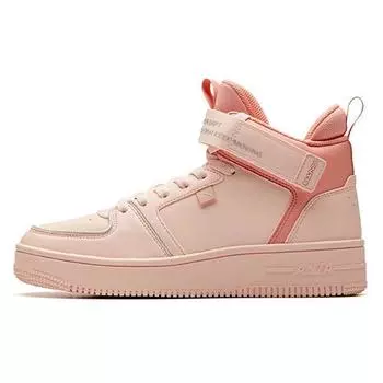 Кроссовки женские Anta Velcro с нескользящей подошвой, износостойкие, высокие, для скейтбординга, нежно-розовые 92948061-3 38.5