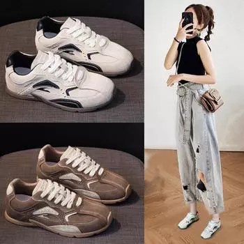 Кроссовки женские Dexun 2025 Autumn Retro Flat Casual Running Shoes - Trendy Street Style Sneakers Forrest Gump 38