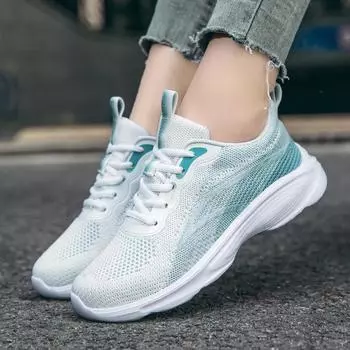 Кроссовки женские дышащие кроссовки летние воздушная сетка женская спортивная обувь повседневные уличные кроссовки на шнуровке 35