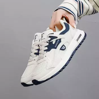 Кроссовки женские Forrest Gump весна-осень 2024 года, легкие и дышащие, кожаные кроссовки на толстой подошве, увеличивающие рост, на мягкой подошве, универсальные, для папы 35