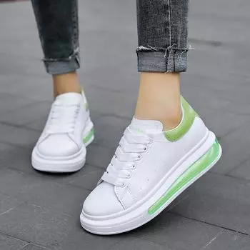 Кроссовки женские Full Palm Air Cushion, кроссовки Heightening Air Cushion, повседневная обувь для сёрфинга, белые туфли 35