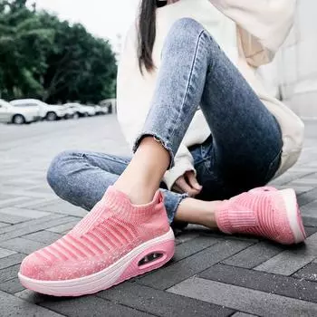 Кроссовки женские летние дышащие спортивные на платформе теннисные легкие и универсальные прогулочные модные кроссовки для бега Zapatos De Mujer 36 белый