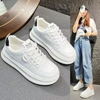 Кроссовки женские летние дышащие толстые нескользящие повседневные туфли для сёрфинга с юбкой пеплум белые туфли 35 хаки