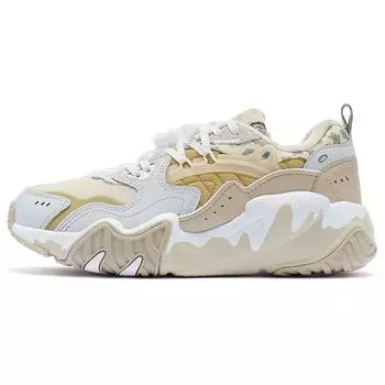 Кроссовки женские Li-Ning Cat Paw Lite с низким верхом, нескользящие, износостойкие, дышащие, молочно-конфетно-желтые AGCR230-3 35