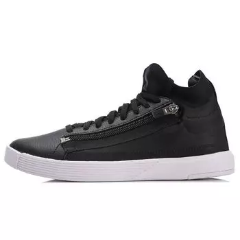 Кроссовки женские Li Ning Chillout Zip Lightweight Mid-Top Skate Shoes Black White AGBN026-1 35