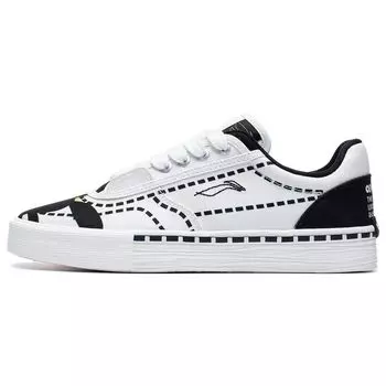Кроссовки женские Li Ning Disney Oswald X 50/50 с нескользящей подошвой, износостойкие, белые, черные AECT012-2 36