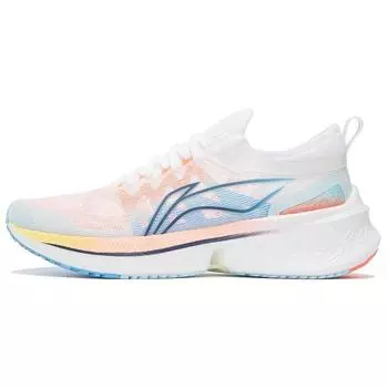 Кроссовки женские Li Ning Fei Dian Discovery One Piece Woven Low Top Running Shoes White Blue ARMS008-1 35
