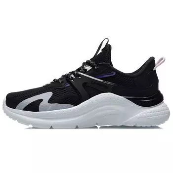 Кроссовки женские Li Ning Flow Cloud легкие нескользящие износостойкие легкие низкие кроссовки черные белые AGLR036-1 35