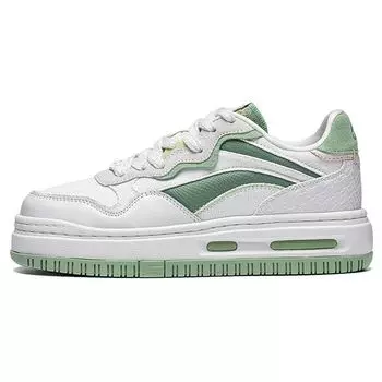 Кроссовки женские Li Ning Future C1 Fabric Leather Non-Slip Low-Top Sneakers White Green AGCT120-3 37