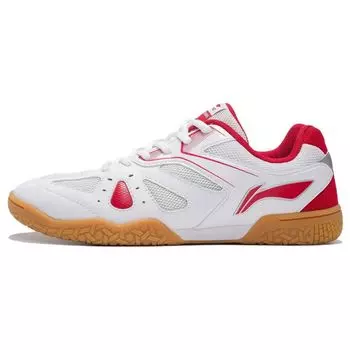 Кроссовки женские Li Ning из ткани с амортизацией, нескользящие, износостойкие, с низким верхом, белые, красные APTP006-2 36