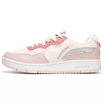 Кроссовки женские Li Ning Leather Non-Slip Wear Resistance Lightweight Sneaker Shoes Pink AGCR318-4 35