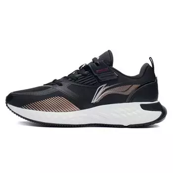 Кроссовки женские Li Ning Protective Cloud Reflective Shock Absorbing Low-Top с антискользящим верхом, черные AGLR234-1 35