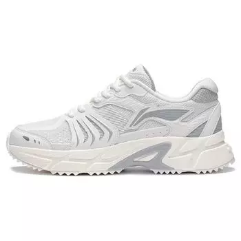 Кроссовки женские Li Ning Shiguang Durable Breathable Low-Top Running Shoes White Gray ARXT006-3 35