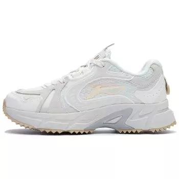 Кроссовки женские Li Ning Shiguang с низким верхом, амортизирующие, нескользящие, прочные, облачно-белые ARLR012-2 40