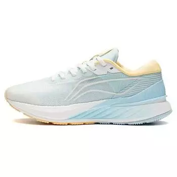 Кроссовки женские Li Ning Yue Ying 2.0 с амортизацией, нескользящие, износостойкие, с низким верхом, светло-голубые, желтые ARHS016-1 36