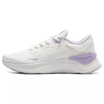 Кроссовки женские Li Ning Yue Ying Element Casual Fashion Fabric TPU Non-Slip Low-Top Running Shoes White Purple ARHT060-1 40